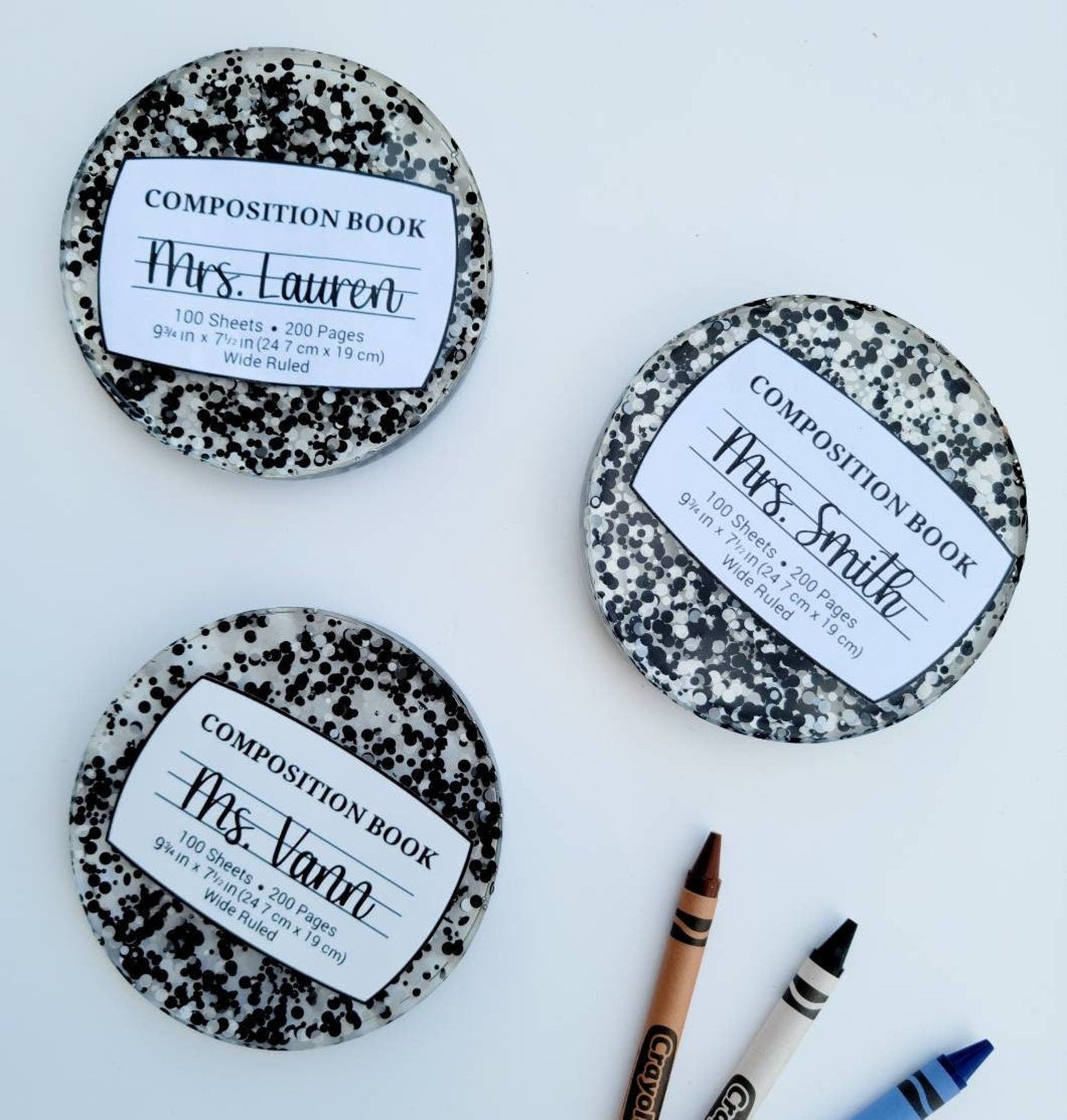 Composition Notebook Coaster - Five Elements Home Essentials